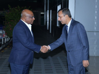 Minister Shahid arrived in India, on an official visit on Monday