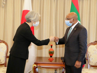 Ambassador of Japan to the Maldives called on Minister of Foreign Affairs Abdulla Shahid on Tuesday