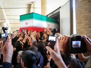The funeral service for Iran's former leader, Ali Khamenei, who was assassinated in attacks carried out by the United States and Israel on February 28, is currently underway today, July 3, 2026, at the Imam Khomeini Mosque in Tehran, Iran.