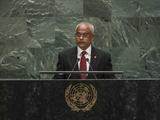 President Solih addressed the 74th United Nations General Assembly in New York, during September 2019 for the first time