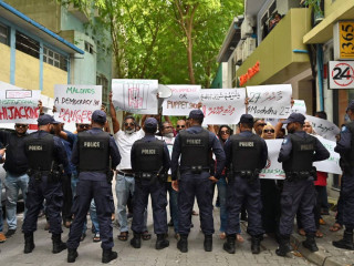MDP protests in defense of the Maldivian constitution