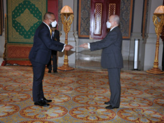 The Non-Resident Ambassador of Maldives to the Kingdom of Cambodia, Mohamed Jinah presented his Letter of Credence to the King of Cambodia.