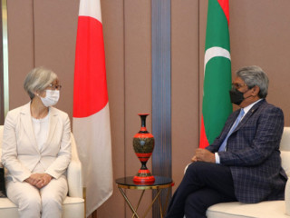 The new Japanese ambassador called on the state minister on Monday