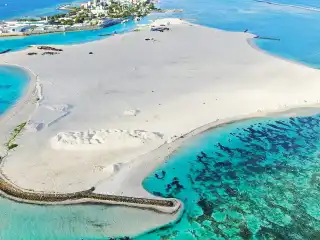 The reclaimed area of Maafushi in Kaafu Atoll (file photo).