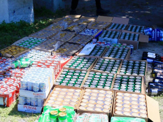 Police destroy alcohol in their custody