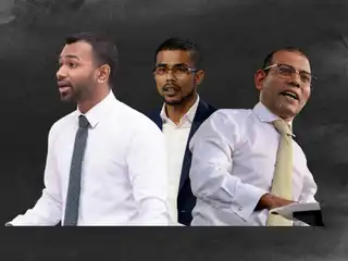 އެމްޑީޕީގެ ޗެއަރޕާސަންގެ މަގާމަށް މިހާތަނަށް ވާދަކުރަން ޝައުގުވެރިކަން ފާޅުކުރެއްވި ބޭފުޅުން (ކ-ވ) ރައީސް ނަޝީދު، އަލްހާން އަދި މީކާއިލް