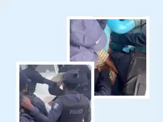 Police board protesting fishing vessels