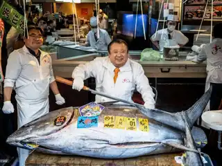 ޓޯކިޔޯގައި ހުންނަ ސުޝީ ރެސްޓޯރެންޓެއް ގައި ކިޔޮޝީ ކިމޫރާ، 243 ކިލޯގެ ނޫ އުރަހަ ކަންނެލި ދައްކާލަނީ - ޖެނުއަރީ 5، 2026 