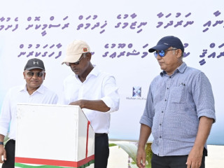 President Solih has inaugurated several newly completed infrastructure projects in Rasgetheemu Island of Raa Atoll