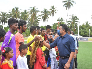 Vice President inaugurates Nilandhoo football stadium, attends Under-19 Youth Championship final