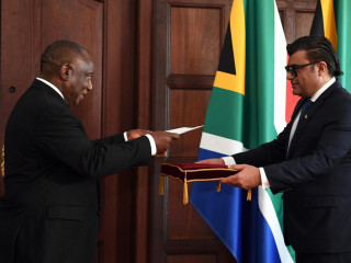 Non-Resident High Commissioner of Maldives to South Africa presents Credentials to the President of South Africa
