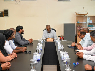 The president met members of Lh. Hinnavaru council and WDC on Saturday