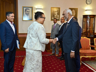 The Commonwealth Secretary-General, Patricia Scotland  paid a courtesy call on President Dr. Mohamed Muizzu
