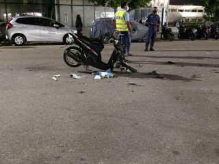 އާދިއްތަ ދުވަހު ހުޅުމާލޭގައި ހިނގި ނުރައްކާތެރި އެކްސިޑެންޓު، ސައިކަލަށް ވަނީ ބޮޑެތި ގެއްލުންތަކެއް ލިބިފައި