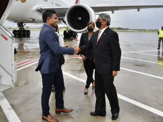 The Vice President returns from an official visit to New York