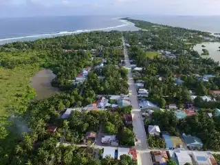 An aerial photograph of L. Hithadhoo. | Social Media
