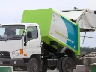 A WAMCO waste collection vehicle.