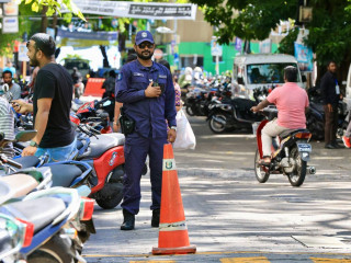 Officers active in the capital, as part of Operation Blue Tide 