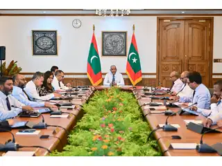 President Dr. Mohamed Muizzu during a meeting held with his Cabinet of Ministers.