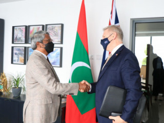 The Australian High Commissioner to the Maldives paid a farewell call on the Minister of State for Foreign Affairs, Ahmed Khaleel