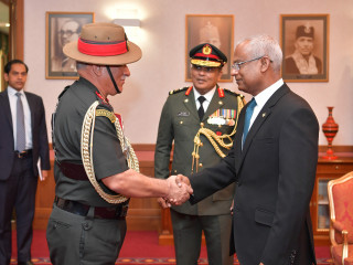 India’s Chief of Army Staff, General Bipin Rawat, called on President Ibrahim Mohamed Solih on Wednesday