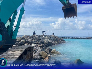 MTCC has commenced breakwater profiling works for Ha. Muraidhoo Harbor Development Project
