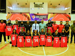 Vice President Faisal Naseem met with the women’s national basketball team of Maldives