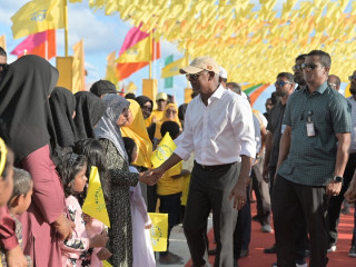 President Solih in Maduvvari island of Raa atoll