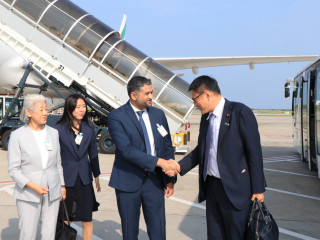 State Minister for Foreign Affairs of Japan Takei Shunsuke has arrived in the Maldives