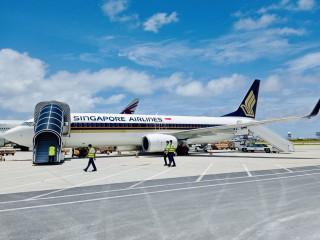 ސިންގަޕޯ އެއަރލައިންގެ ފްލައިޓެއް ވީއައިއޭ ގައި 