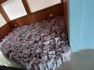The bottles of alcohol destroyed in Maamigili island