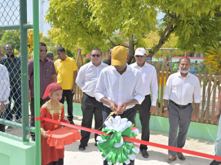 President Solih has inaugurated the completion of various development projects in Bandidhoo Island of Dhaalu Atoll