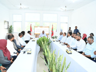 The president met Island Council and WDC members of L. Dhanbidhoo Island on Thursday