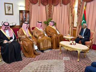 President Dr. Mohamed Muizzu meets Special Envoy from the King of Saudi Arabia, Minister of Economy and Planning of Saudi Arabia, H.E. Faisal bin Fadhil Alibrahim