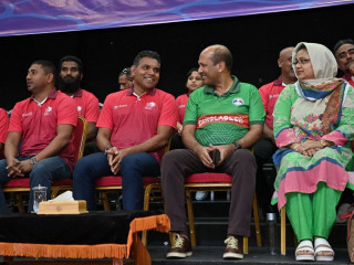 VP Naseem attends launch of first international basketball tournament this year