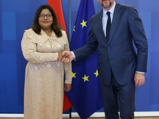 Ambassador of Maldives to the European Union Geela Ali presents credentials