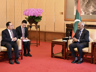 The President of BUCG International - Beijing Urban Construction Group paid a courtesy call on Muizzu on Thursday