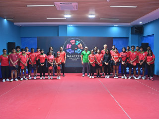 Vice President Faisal Naseem attended the function held to unveil the logo of the upcoming "South Asian Junior and Cadet Table Tennis Championship 2022"