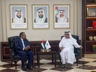 Minister Zameer met the Director General of the Abu Dhabi Fund for Development, Mohammed Saif Al Suwaidi on Thursday