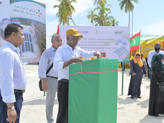 The President inaugurates completion of projects on M. Kolhufushi Island