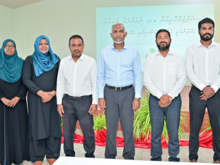 The president met Island Council and WDC members of L. Fonadhoo Island on Friday