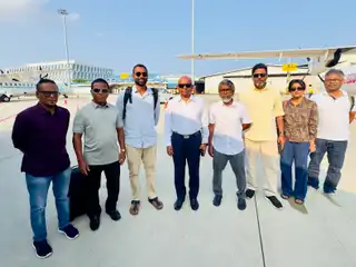 MDP President Shahid departs for Haa Dhaalu and Shaviyani Atolls to campaign for the upcoming local council elections