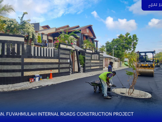Fuvahmulah City's internal roads construction project is nearing completion