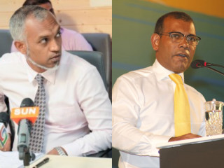 ރައްޔިތުންގެ މަޖިލީހުގެ ރައީސް މުހައްމަދު ނަޝީދު، ކުރީގެ ހައުސިން މިނިސްޓަރ ޑރ.މުހައްމަދު މުއިއްޒު،