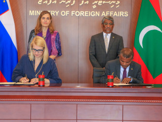 Maldives and Slovenia signes a MoU regarding Political Consultations between the Ministries of Foreign Affairs of both countries