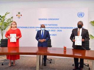 The Government of Maldives and the United Nations in Maldives signed the United Nations Sustainable Development Cooperation Framework (UNSDCF) 2022-2026 