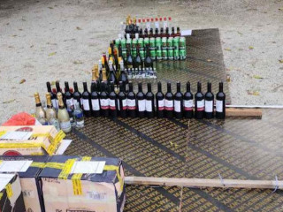 The large stash of alcohol was destroyed in GA. Villingili