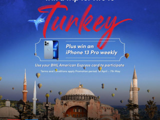 Spend and win with American Express cards; BML announced the promotion on Saturday