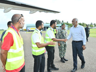 President Muizzu at the airport