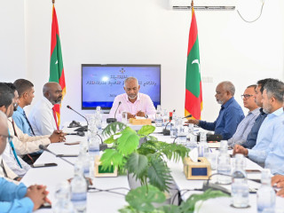 The president met members of the North Thiladhunmathi Atoll Council on Sunday